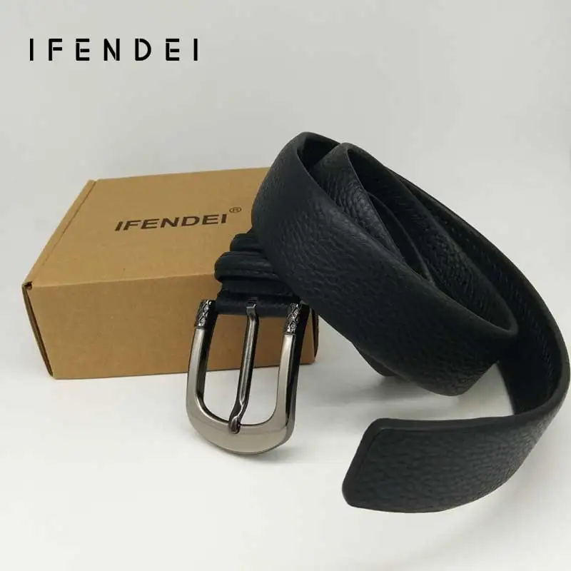 US $38.56 Ifendei Money Leather Belt For Mens Luxury Brand Belt Black Designer Secret Pocket Strap Hidden Money Leather Strap