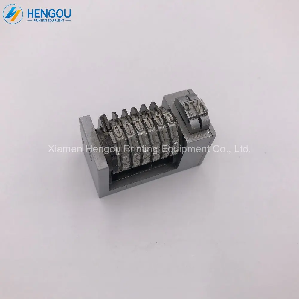 

2 Pieces 6 digits Forward Platen printing machine bronzing full steel material Numbering machine 4X8 Cicero
