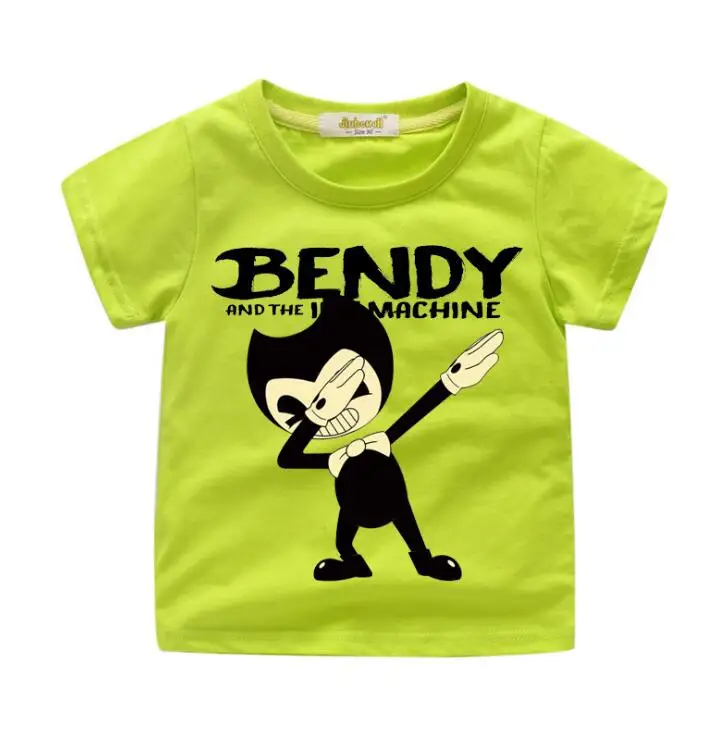 Детские футболки с принтом Dab Bendy; футболки для мальчиков; топы; костюм; футболка для девочек; Детская летняя футболка для малышей