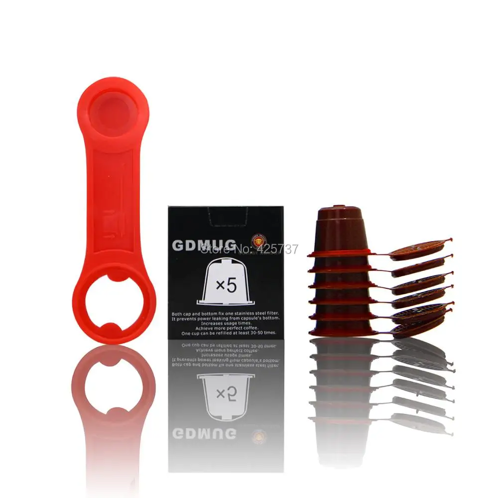 Gamlung Brand Set of 5pcs reusable nespresso capsule