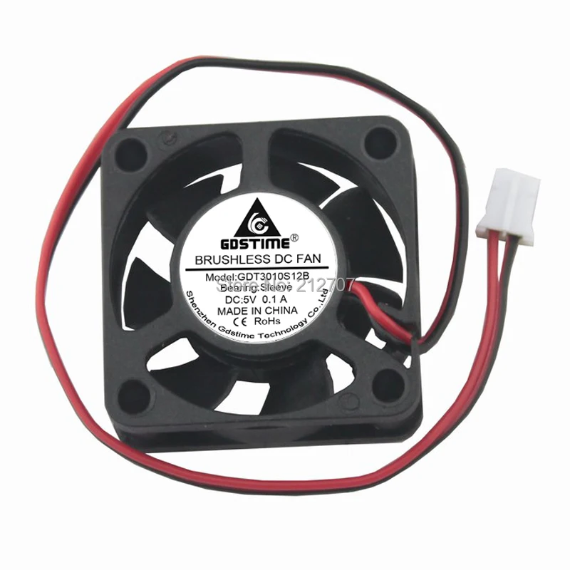 

5PCS Gdstime Mini Small DC Cooler Cooling Fan 5V 30mm x 30mm x 10mm 2Pin 3010