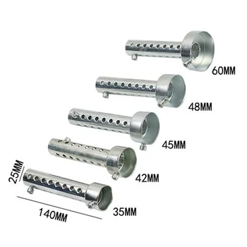 

35/42/45/48/60*140mm Universal Motorcycle Stainless Steel Exhaust Muffler Adjustable DB Killer Silencer Noise Sound Eliminator