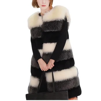 

Faux fur coat fashion new high imitation fur coat vest Europe and the United States popular multi-color imitation fox fur vest