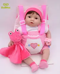 17 "41 см детский слинг reborn силиконовые детские куклы игрушка для мальчика девочки подарок на день рождения настоящий ребенок живой пупсик bebe