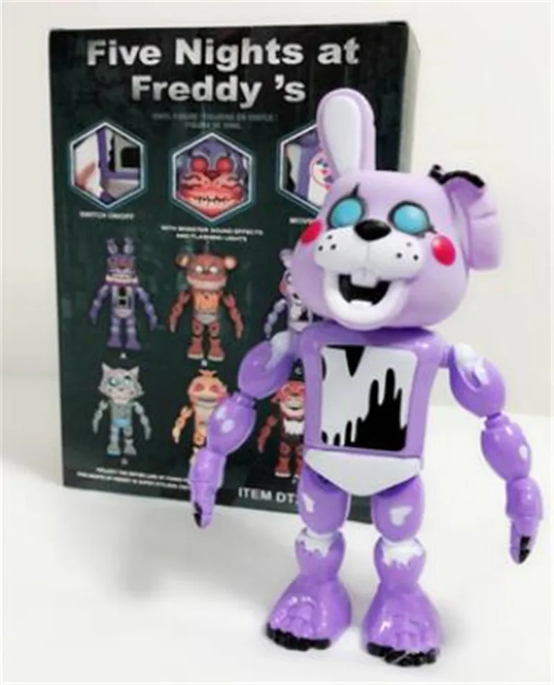 Five Nights At Freddy's FNAF Bonnie Foxy Freddy Fazbear/Ночной медведь Фредди, игрушки, фигурка, игрушка со звуком, светильник
