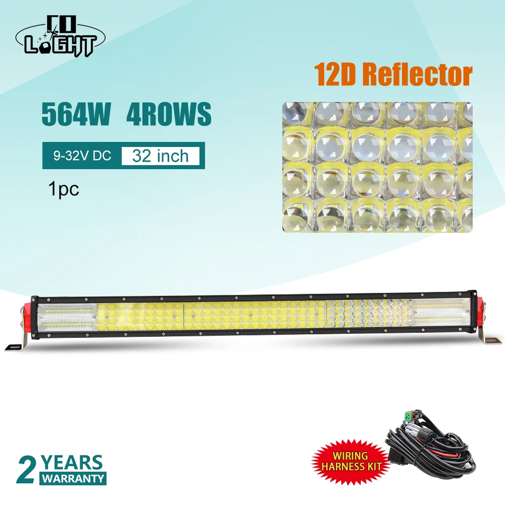 

CO LIGHT 4-Row 12D 32" Offroad LED Light Bar 564W Combo Led Work Light 12V 24V for Truck ATV 4WD 4x4 Led Bar Auto Driving Lamp