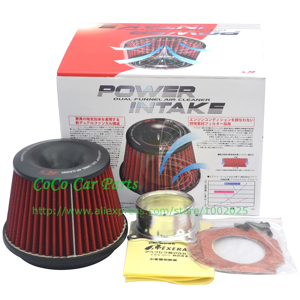 Buy 3inch Racing Car Air Filter Universal Auto Cold Air Intake With Aluminum