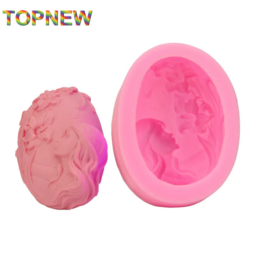 Kawaii Pretty Girl Flower Silicone Cake Molds Non Stick Sugar Jelly