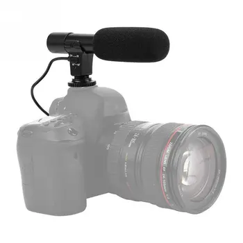 

Hot MIC-01 Condenser Microphone Professionnel SLR Camera DV Stereo Microphone Camera Professional Interview News Recording