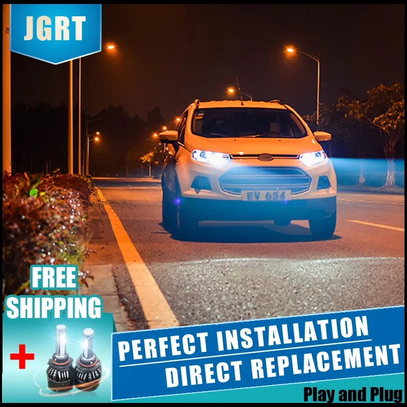  2PCS LED Headlights For Ford Ecosport 13-17 Car Led Lights Double Xenon Lens Car Accessories Daytim - 32906353811