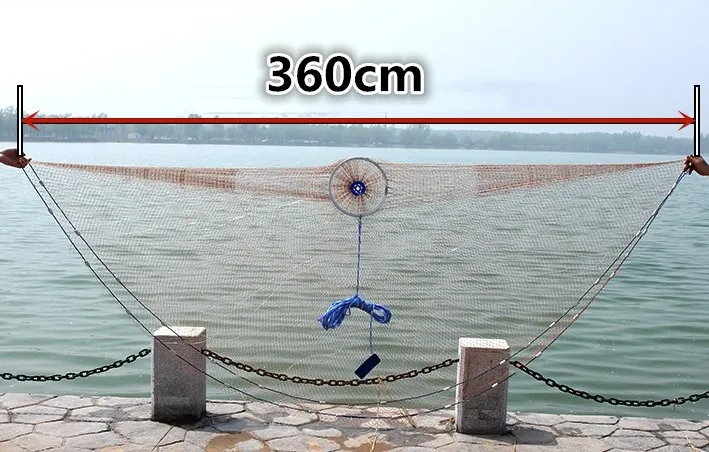 Finefish рыболовные сети ручной бросок литьевая сеть с кольцом 2,4-4,8 м с грузила для охоты и ловли рыбы - Цвет: Красный