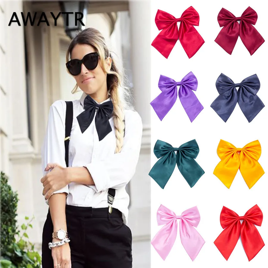 Женский галстук бабочка AWAYTR шелковый красного и черного цвета 1 шт.|silk tie|bow tiewomen bow