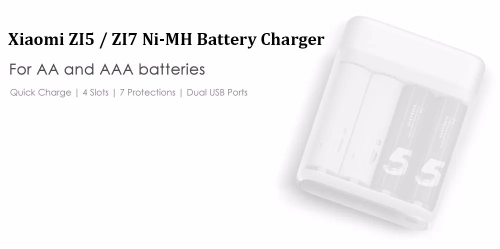 Xiaomi ZMI ZI7 ZI5 AAA AA 700mAh 1800mAh 1,2 V перезаряжаемый Ni-MH аккумулятор Xiaomi ZIM power Bank лучшее качество