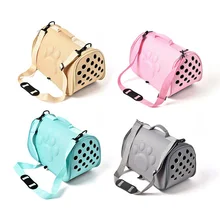 Щенок сумки для переноски EVA Однотонная Одежда Pet сумка Портативный открытый сплошной Цвет Cat складной путешествие собаки Сумка-переноска для животных 35