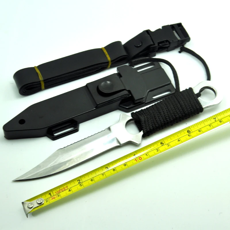 Нож для дайвинга, нож с фиксированным лезвием, охотничий нож для выживания с ABS оболочкой и леггинсами, стационарные ножи для кемпинга, инструменты для выживания на открытом воздухе