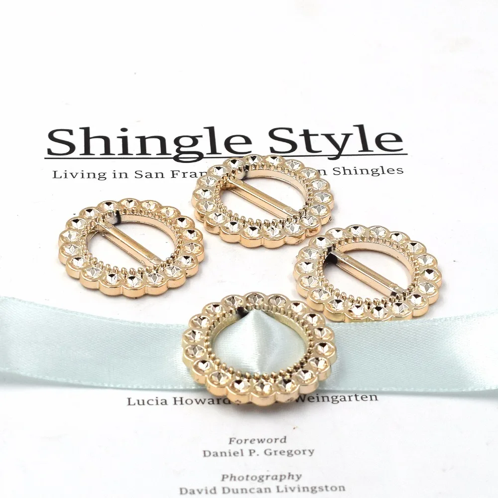 

33mm,Hole Size:19mm,25pcs uv plated rose gold no fade ribbon buckles acessories Invitation Ribbon Slider Headband Hair Clip DIY