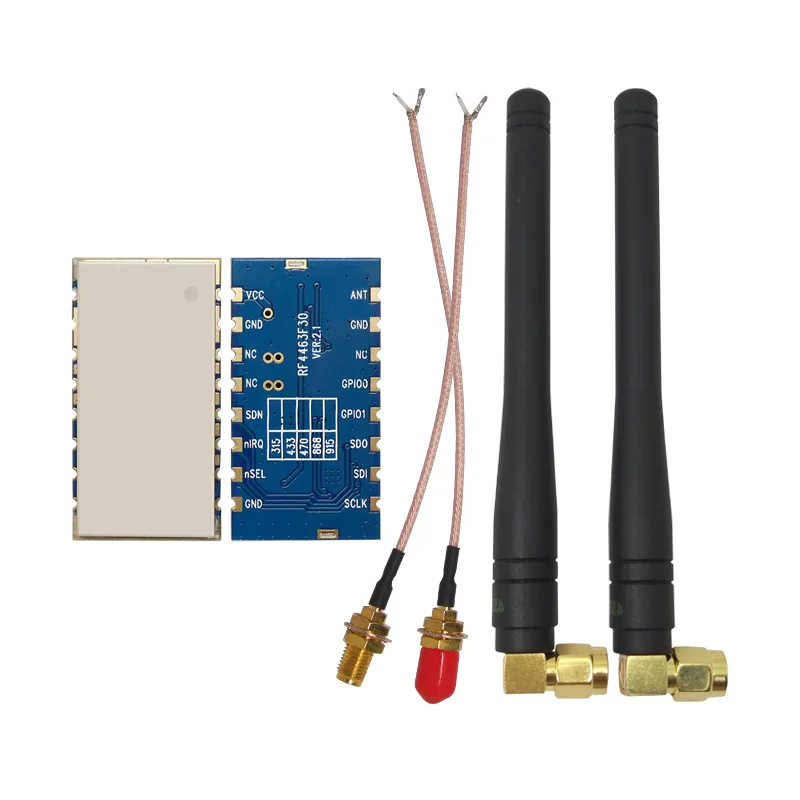 

2PCS Diy Kit RF4463F30-433+ Outside Extension Antenna 433MHZ | SPI Interface RF Transceiver Module Kit Wireless Module