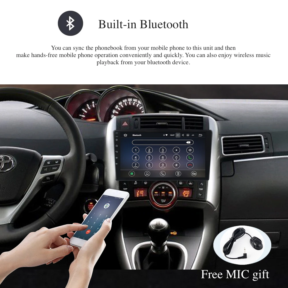 9 &quotавтомобильное радио GPS Android 8 0/7 1 для Toyota Verso/EZ 2007 2016 мультимедиа встроенный WIFI BT