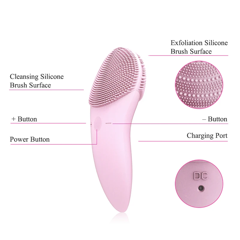 Escova de Limpeza Touchbeauty Facial Vibração Sônica Face Cleaner Dupla Silicone Profunda Poros Limpeza Rosto Massageador Tb-1788p 7 Utensílios de cuidado facial