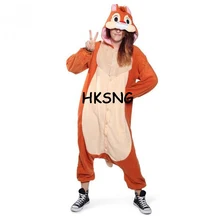 HKSNG, высокое качество, для взрослых, зимние, животные, коричневый, оранжевый, Chipmunk, белка, Kigu, пижамы, Chippy Onesie, косплей, для рождественской вечеринки