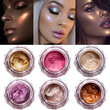 

Pudaier Jelly Body Glitter Tattoo Gel Face Contour Makeup Liquid Highlighter Cream Shimmer Mermaid Eye Shadow Festival Glitter