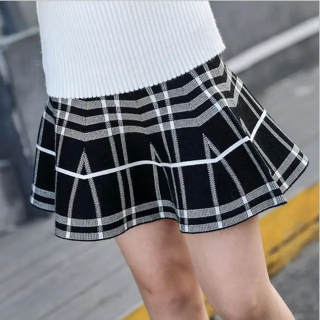 Buy Red skirt plaid christmas skirt for girls Children