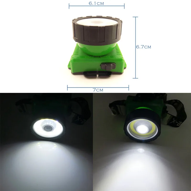 Светодиодный задний фонарь мощный COB светодиодные фары двойной светодиодный свет Рыбалка фонарик AA батарея головки вспышки свет лампы Кемпинг Велоспорт светодиодный налобный фонарь
