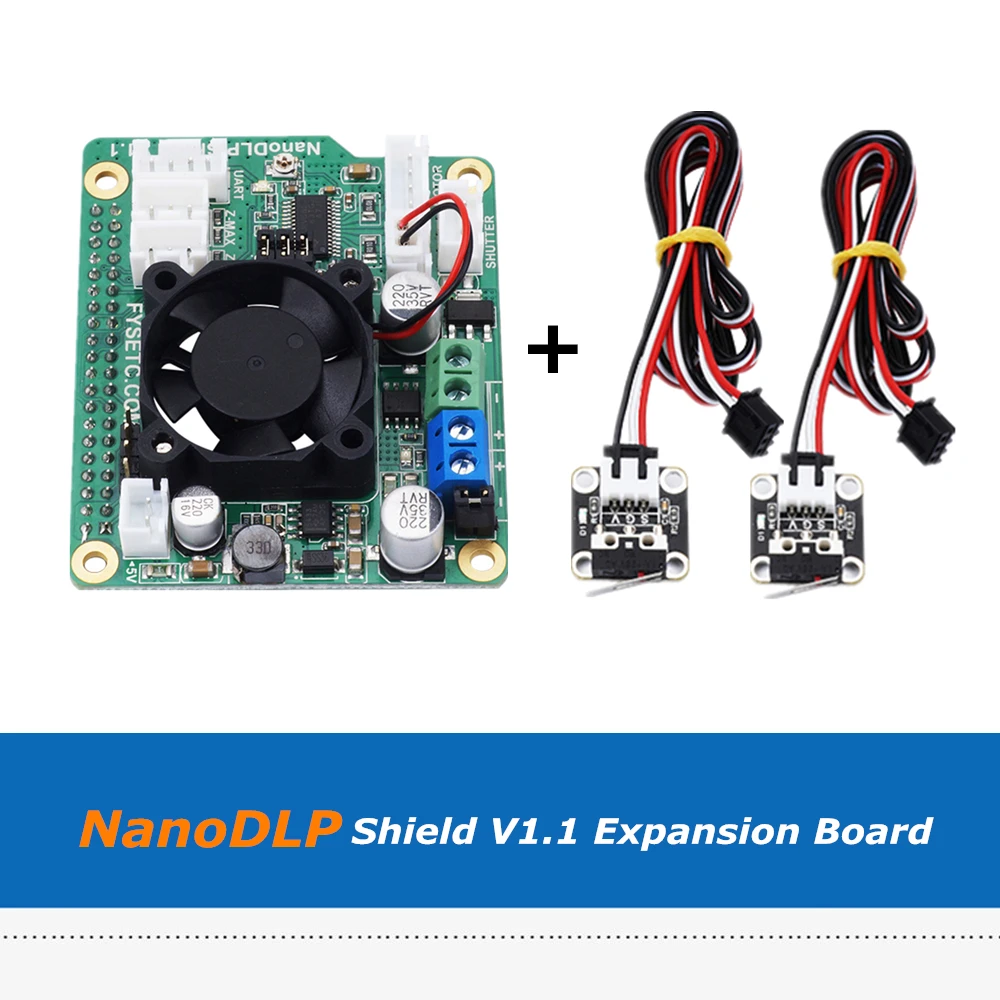 NanoDLP Shield V1.1 Expansion Board With DRV8825 Controlled MOS + 2pcs CR10 Endstop For Raspberry Pi 3B 3D Printer Parts