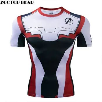 

The 4 t shirt Men Compression Short Sleeve T-shirt Endgame Fitness Male Tshirt Marvel Hot Drop Ship ZOOTOP BEAR 2019 New