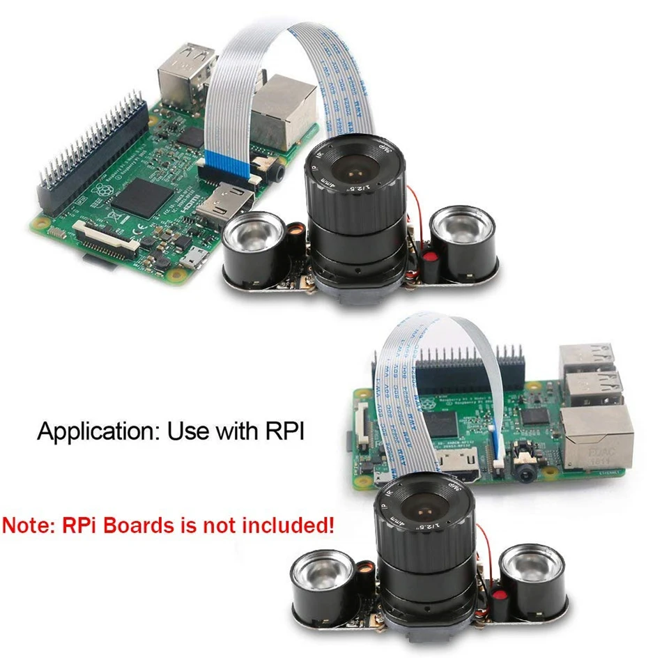 Raspberry Pi3 камера 5MP OV5647 веб-камера Встроенная ИК-подсветка переключение день-ночное видение режим съемки для Raspberry Pi 3B/3B+/Pi 2B B