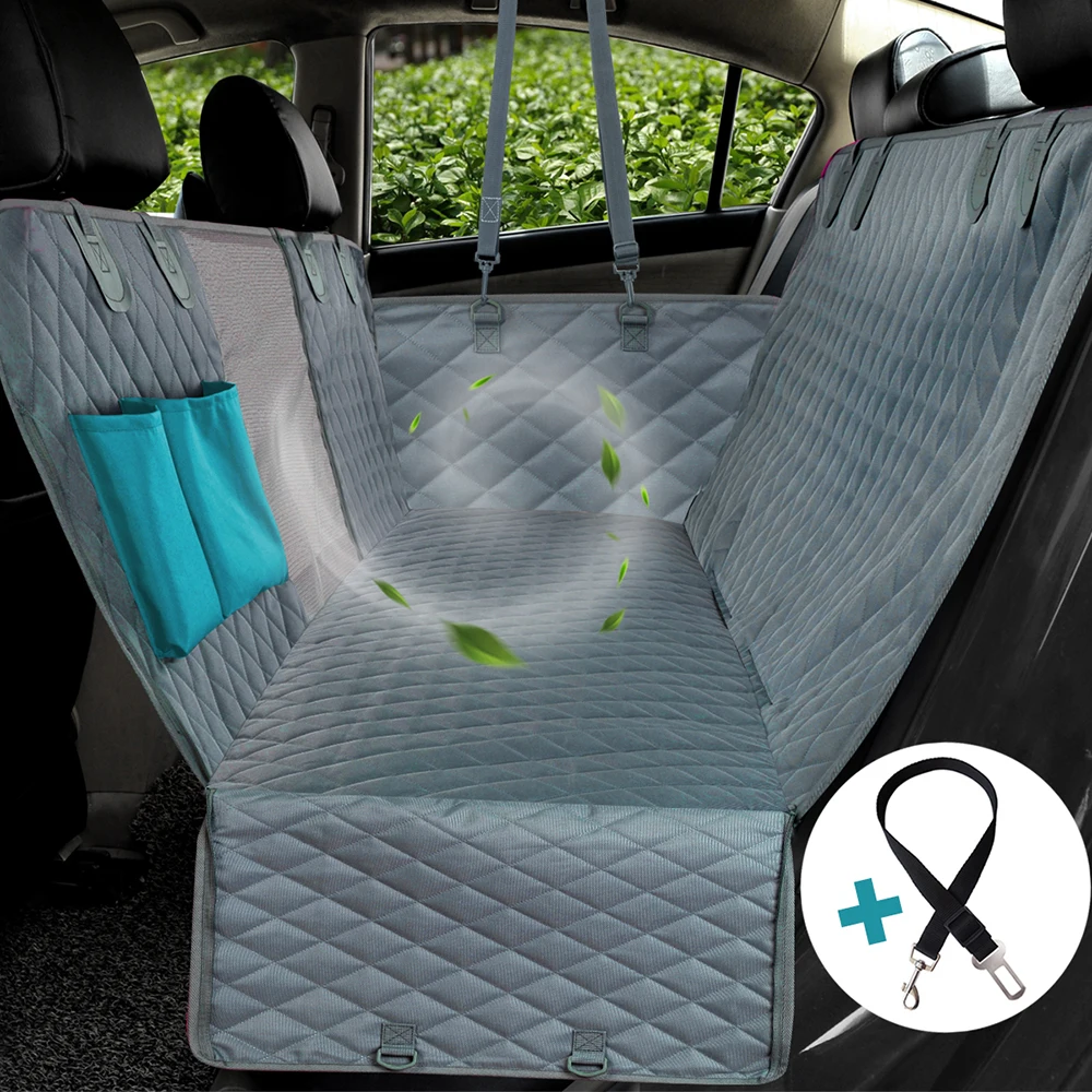 Protector para asiento de coche para perros ver malla impermeable Pet Carrier trasera de coche alfombrilla para asiento trasero hamaca colchón Protector con cremallera y bolsillos|Transportines para perros|   - AliExpress