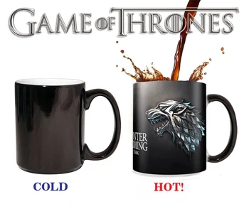 

Game of Thrones stark Mugs winter is coming Color Changing Cups Sensitive Ceramic Tea La Copa Friends Gift