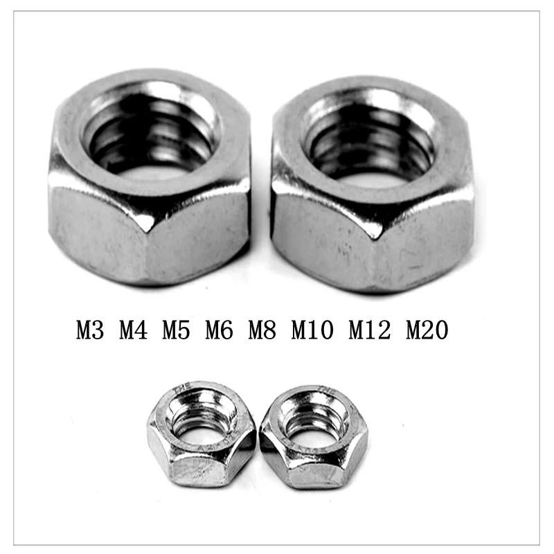 

Stainless steel hexagonal thin nut nut flat thin screw cap M3 M4 M5 M6 M8 M10 M12 M20