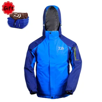

Daiwa Fishing Clothing Men Jacket Long Sleeve Warm Sunproof Anti-Mosquito Breathable Fishing Jersey Suit with Free Gift Towel