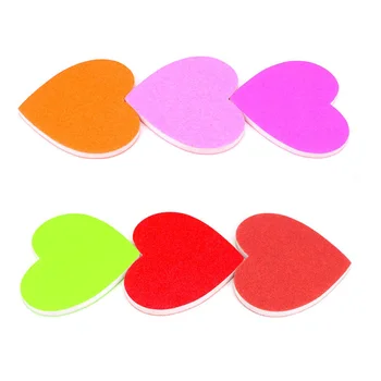 Kaufen 20 Stücke Mini Schwamm Nagel Datei Herz Salon Schleifen Buffer Polnischen Block Nagel Dateien Geschenk Doppel Seite Maniküre Pediküre Make-Up Werkzeuge