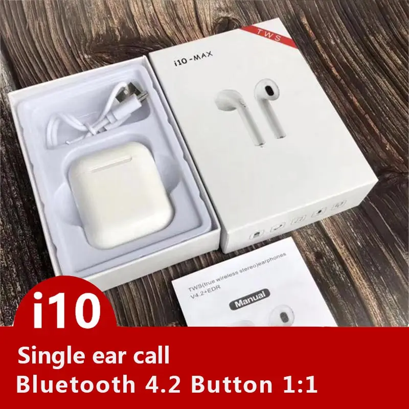 

I10 Bluetooth headset TWS binaural call V5.0 support touch with charging compartment support wireless charging function