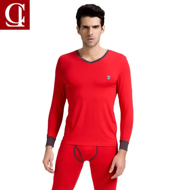 CILER Thermal Underwear Set RED Autumn Men Long Johns Mens Modal 47.6