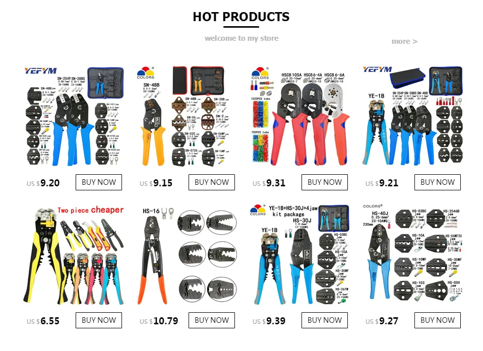 HS-30J/25J/40J 0,25-6 мм2 23-10AWG обжимные плоскогубцы для изолированных клемм и соединителей SN-02C инструменты европейского бренда