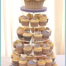 Изысканный прозрачный акрил торт башня/6 уровня круглый красивый Акрил Свадебная стойка для кексов украшения