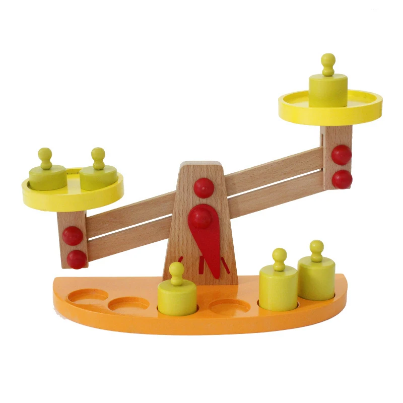 Wooden balance scales children's intelligence early education, enlightenment toys gifts