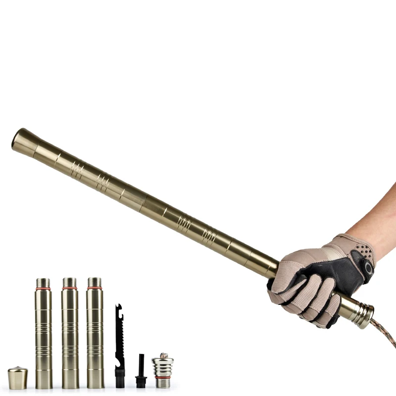 

Multifunctional Outdoor Survival Tool Camping Hiking Kit Knife Saw Fish Fork Self-defense Sticks edc Emergency Equipment HW24