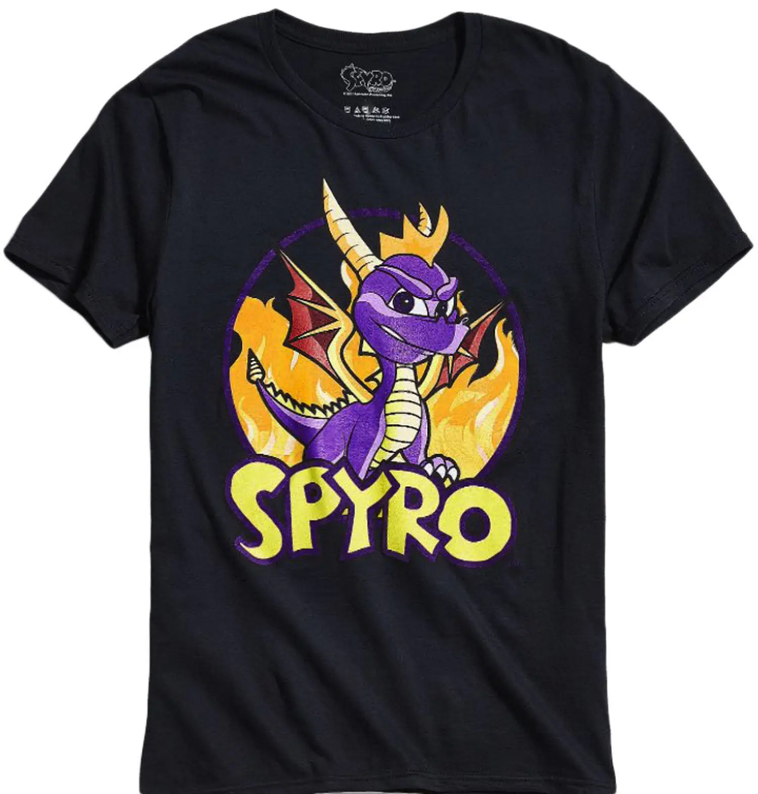 Spyro Дракон огонь взрослая Футболка-компьютерная игра playstation M 234XL мультфильм