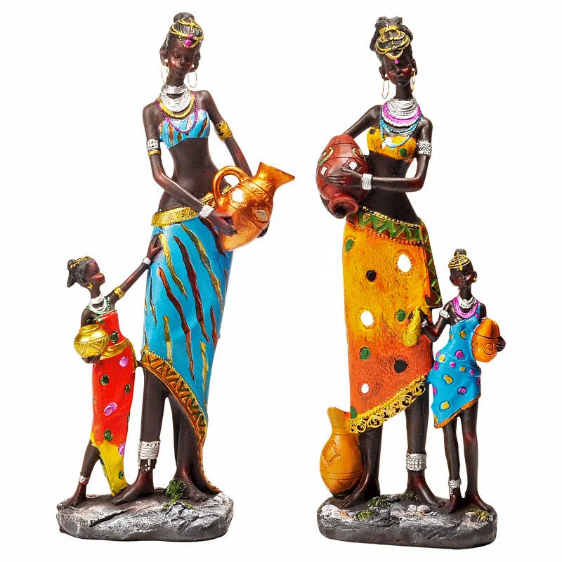 Креативное украшение для домашней мебели, характерные африканские персонажи, мебель для гостиной, настольная, искусство, ремесла, африканские