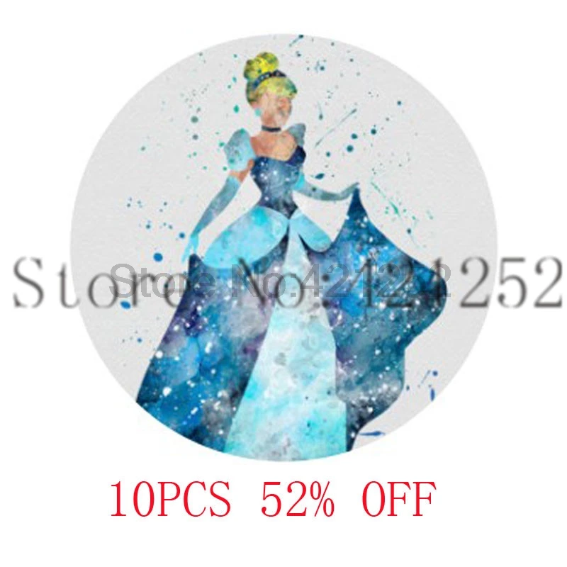 

Cinderella dressed VISION 2 Art Print crystal shoes necklace keyring bookmark cufflink earring
