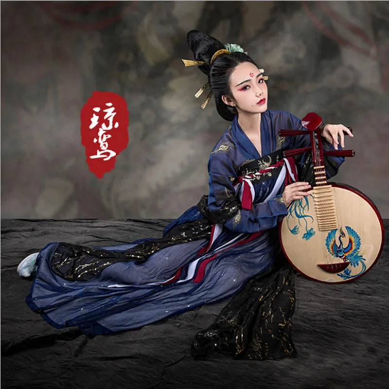 Летний национальный Древний китайский маскарадный костюм hanfu древняя Женская Китайская одежда hanfu Женская китайская сценическая одежда