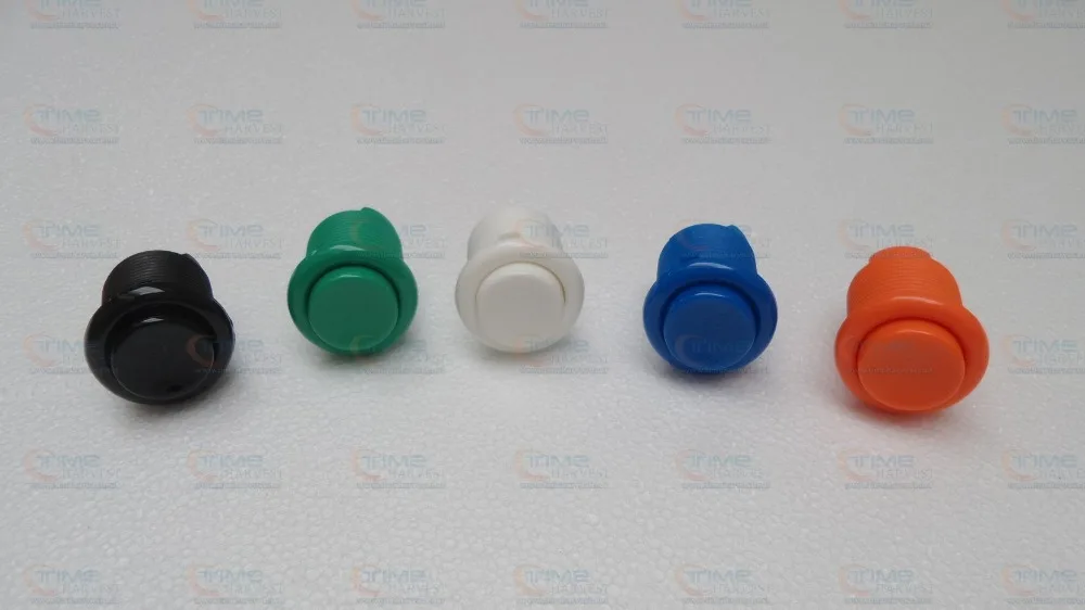 

10 pcs New model American style push button 28mm concave nylon buttons (Plug in) built-in microswitch for Arcade Game Machine