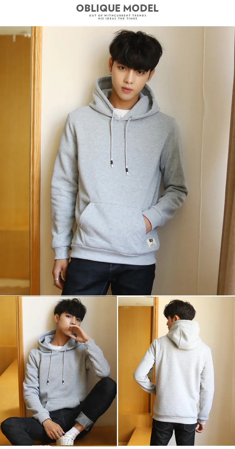 2019 Sweatshirts Men Spring Solid Hoody Top Fleece Hoodies Youth Autumn Male Streetwear Muls Brand Clothing Long Sleeve Size 3XL 06