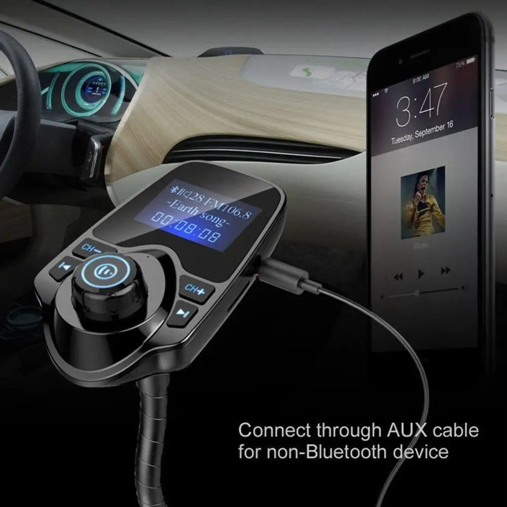 Bluetooth FM передатчик, автомобильный набор, автомобильный Mp3 радио Напряжение плеер FM модулятор с 3 портами(стандарт автомобиля Зарядное устройство Поддержка флеш-накопитель TF