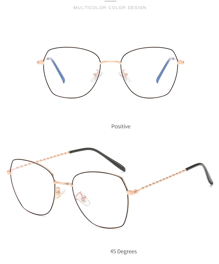 Прозрачные синие легкие очки женские мужские анти синие легкие компьютерные очки без потери цвета металлическая рамка