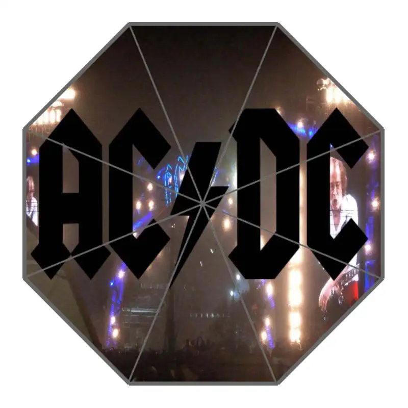 Группа acdc зонтик на заказ Печать Складной зонт от солнца дождь путешествия неавтоматический декоративный зонт высокого качества